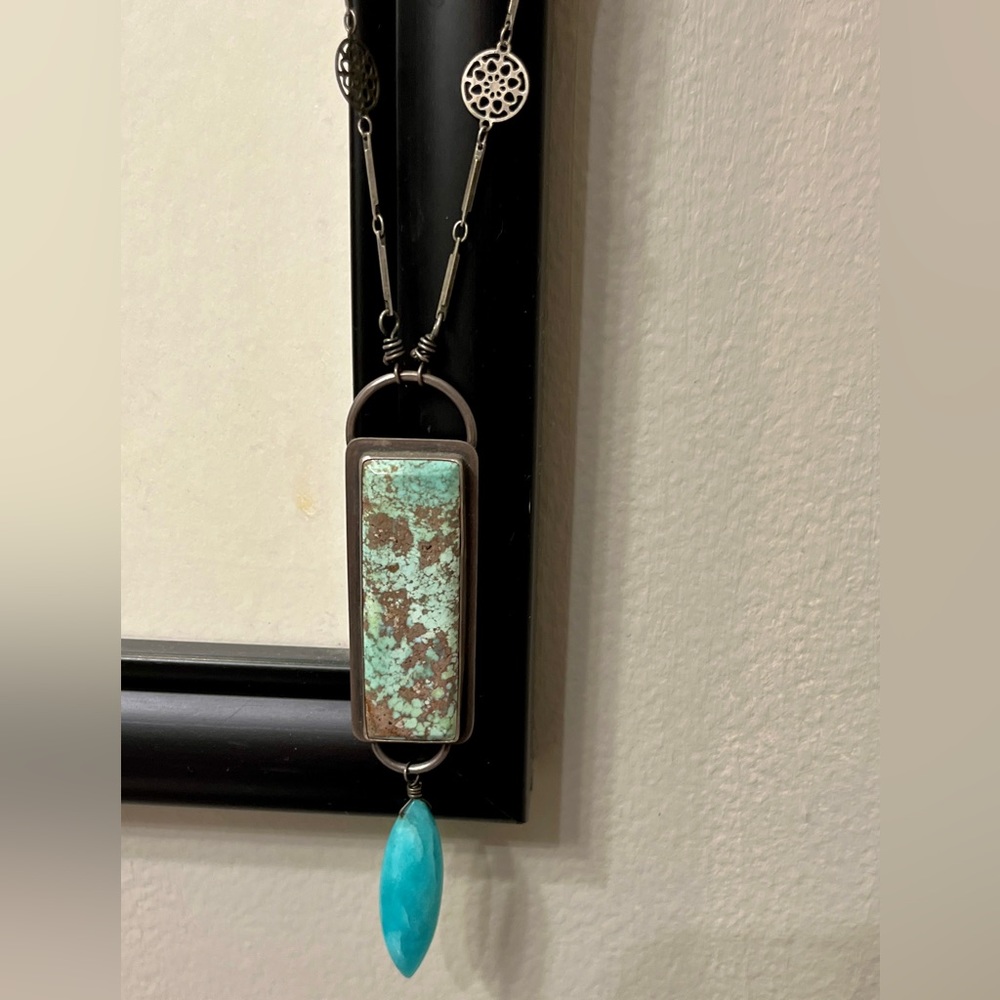 Artisan Made Sterling Silver Statement Necklace F… - image 1